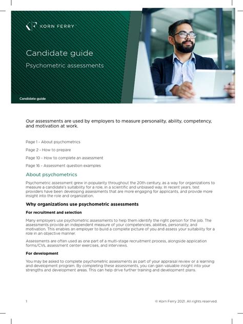 Candidate guide to psychometric assessments .